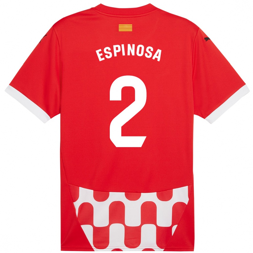 Men Football Bernardo Espinosa #2 Red White Home Jersey 2024/25 T-Shirt Za