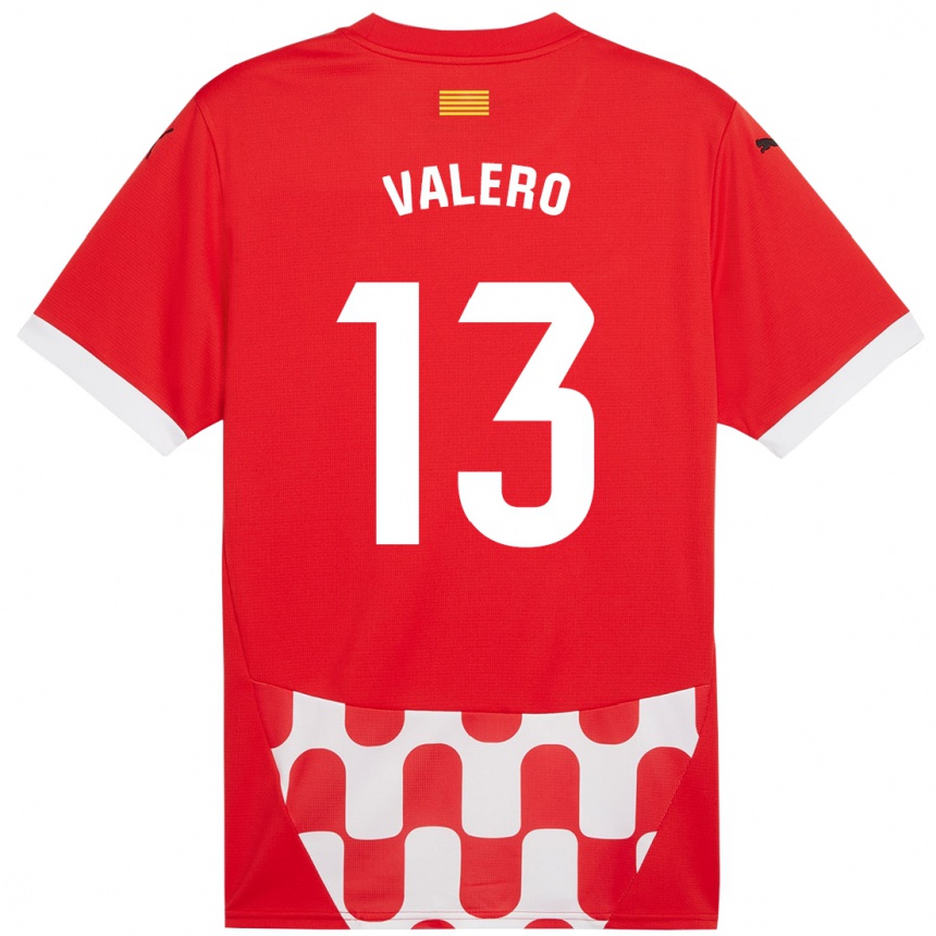 Men Football Eliana Valero #13 Red White Home Jersey 2024/25 T-Shirt Za