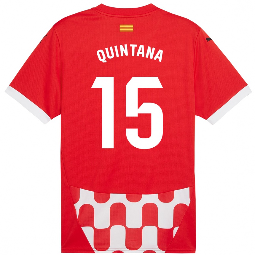 Men Football Amru Quintana #15 Red White Home Jersey 2024/25 T-Shirt Za