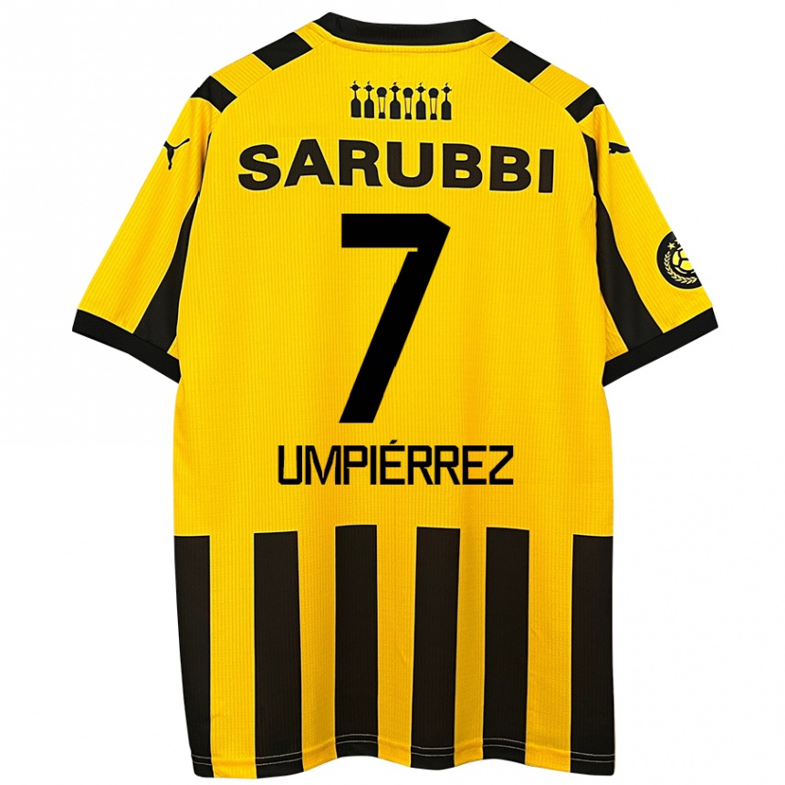 Men Football Leandro Umpiérrez #7 Yellow Black Home Jersey 2024/25 T-Shirt Za