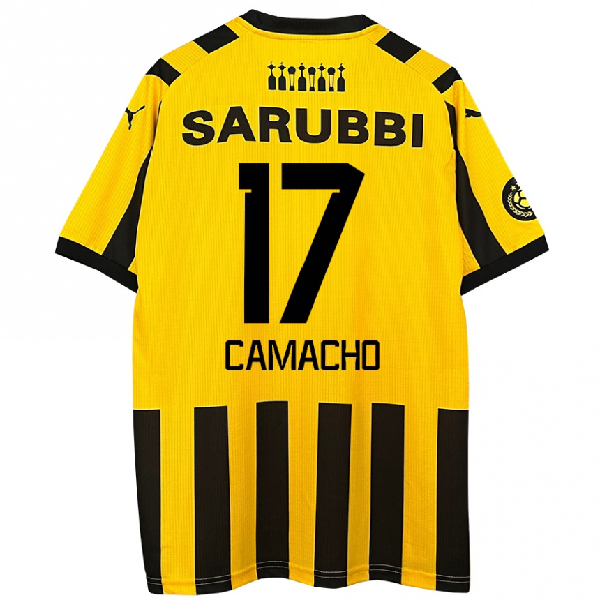 Men Football Sebastián Camacho #17 Yellow Black Home Jersey 2024/25 T-Shirt Za