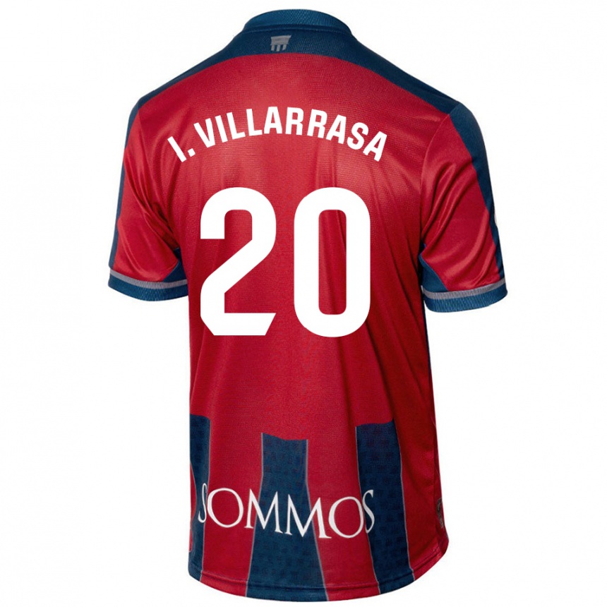 Men Football Ignasi Vilarrasa #20 Red Blue Home Jersey 2024/25 T-Shirt Za