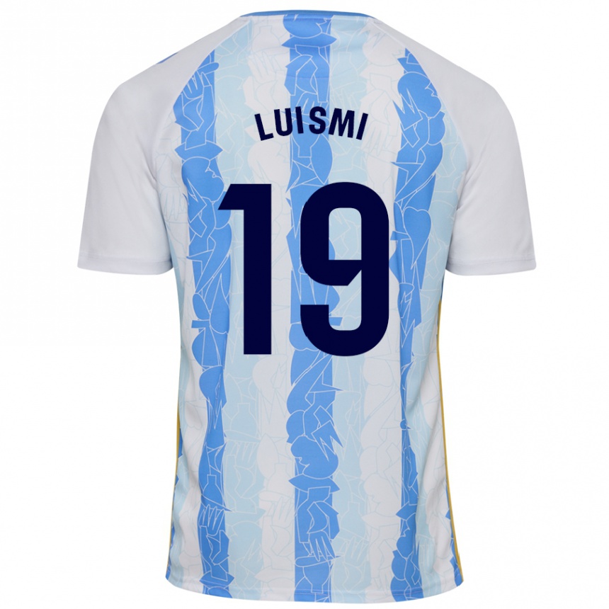 Men Football Luismi Sánchez #19 White Blue Home Jersey 2024/25 T-Shirt Za