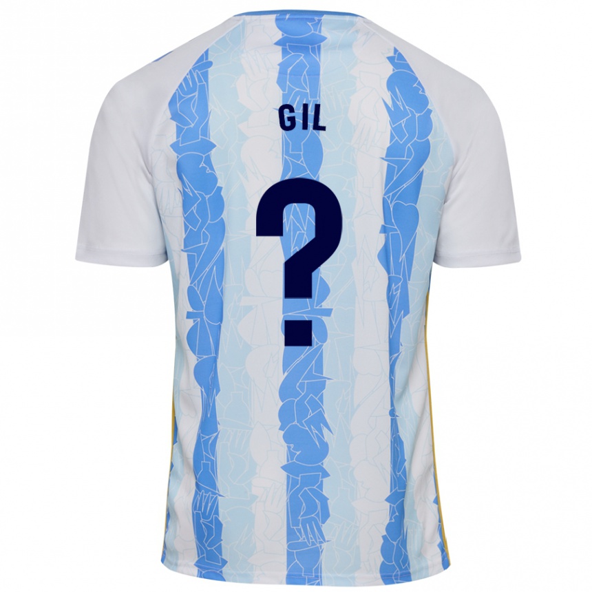 Men Football José Gil #0 White Blue Home Jersey 2024/25 T-Shirt Za