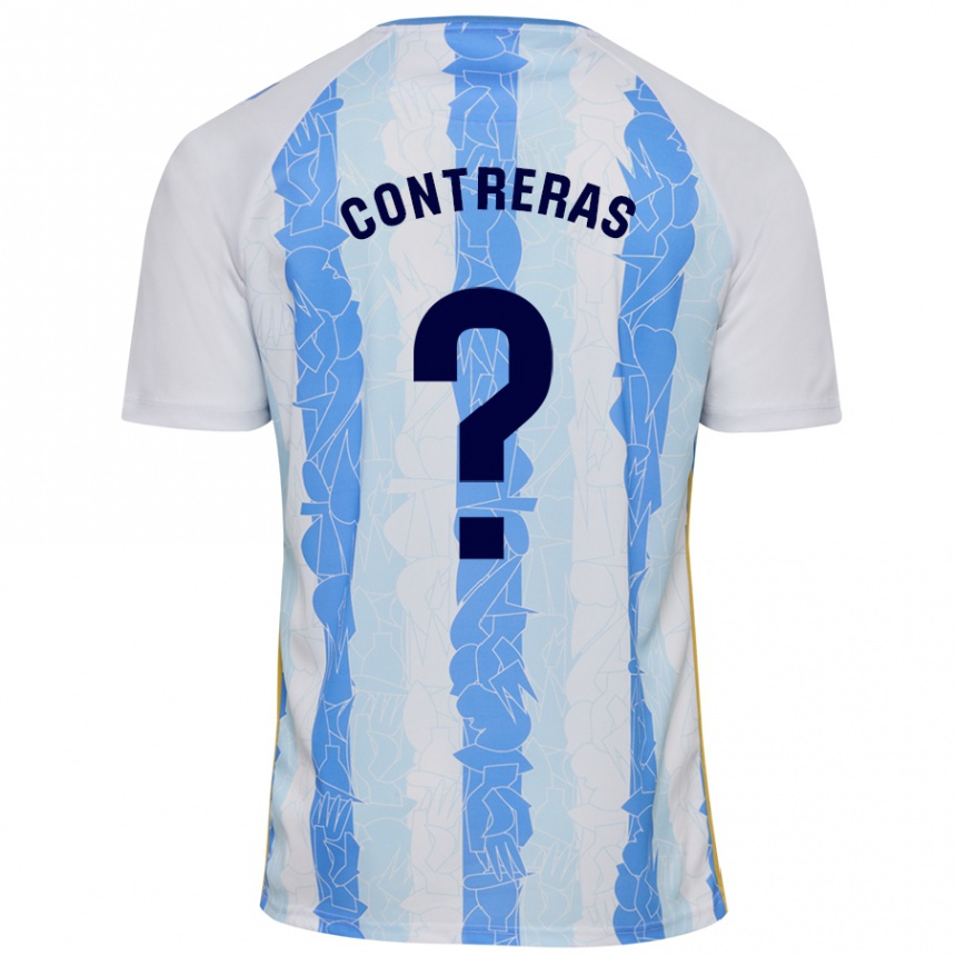 Men Football Ale Contreras #0 White Blue Home Jersey 2024/25 T-Shirt Za