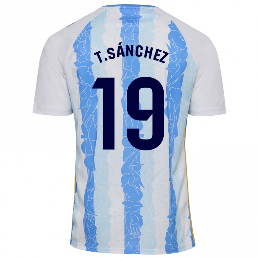 Men Football Toni Sánchez #19 White Blue Home Jersey 2024/25 T-Shirt Za