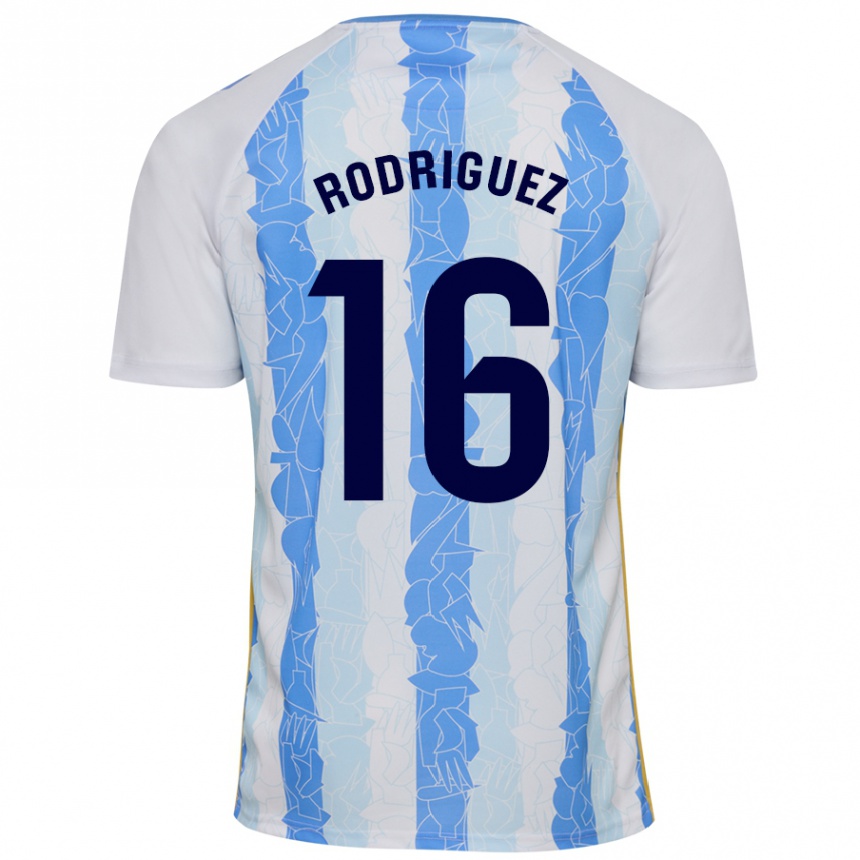 Men Football Genaro Rodríguez #16 White Blue Home Jersey 2024/25 T-Shirt Za