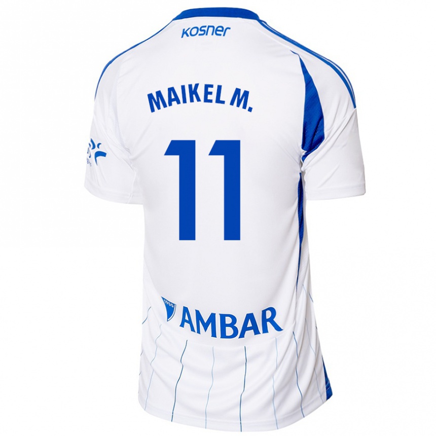 Men Football Maikel Mesa #11 Red White Home Jersey 2024/25 T-Shirt Za