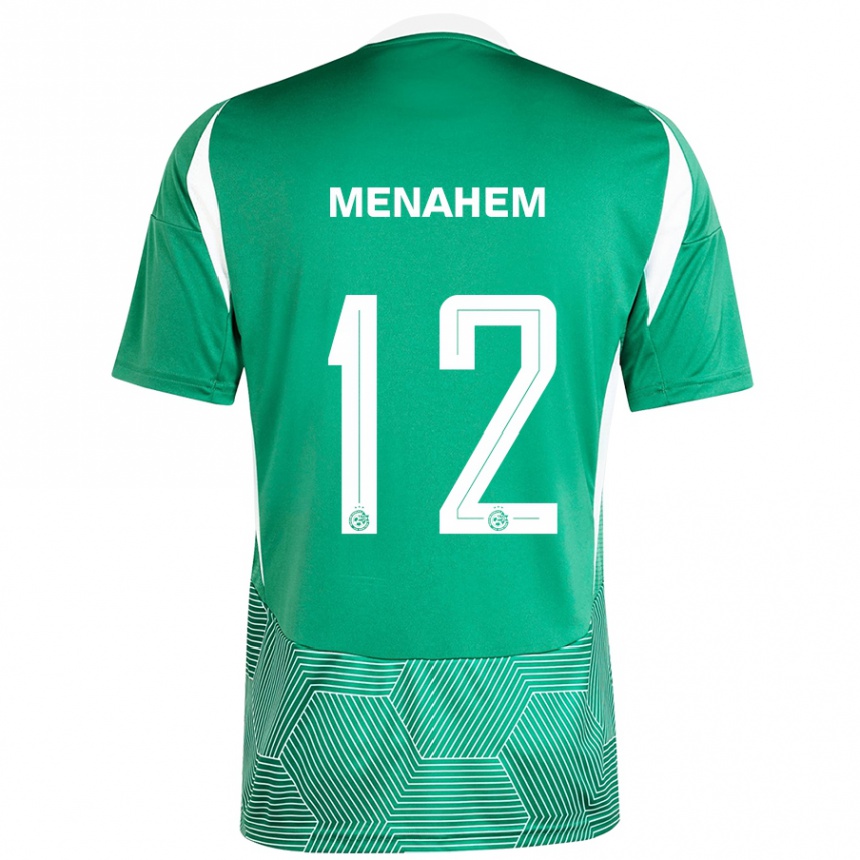 Men Football Sun Menahem #12 Green White Home Jersey 2024/25 T-Shirt Za