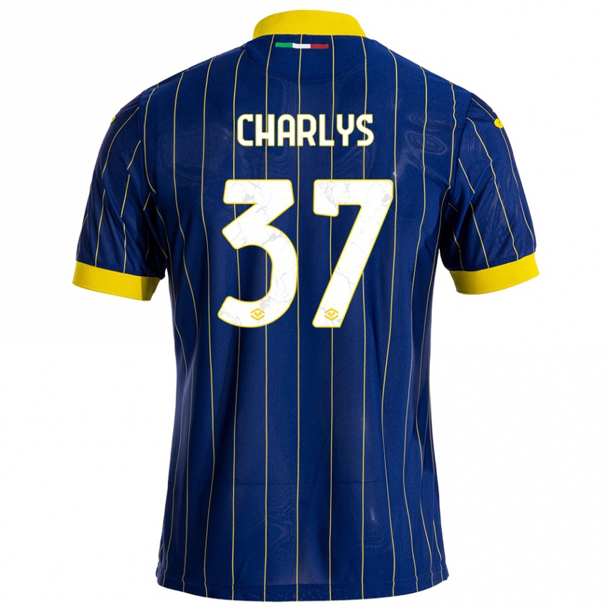 Men Football Charlys #37 Blue Yellow Home Jersey 2024/25 T-Shirt Za