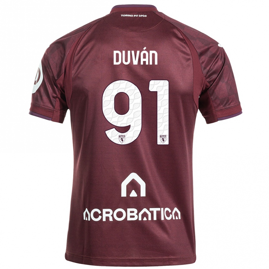 Men Football Duvan Zapata #91 Maroon White Home Jersey 2024/25 T-Shirt Za