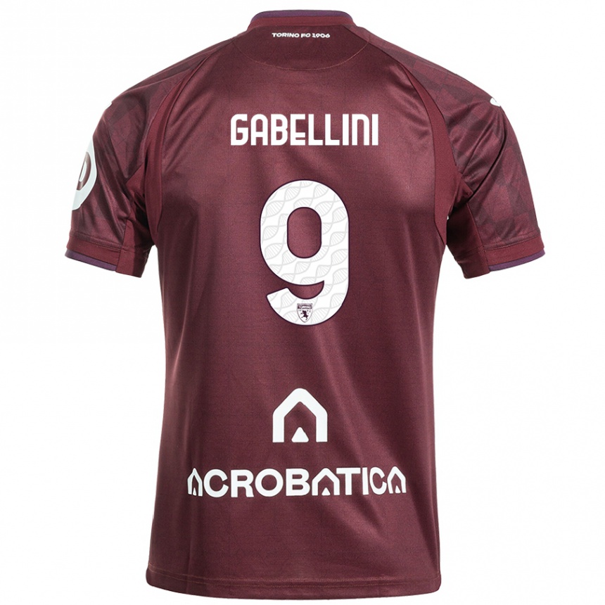 Men Football Tommaso Gabellini #9 Maroon White Home Jersey 2024/25 T-Shirt Za