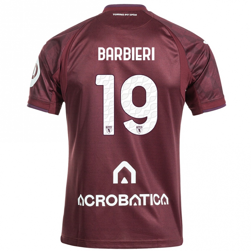 Men Football Raffaella Barbieri #19 Maroon White Home Jersey 2024/25 T-Shirt Za