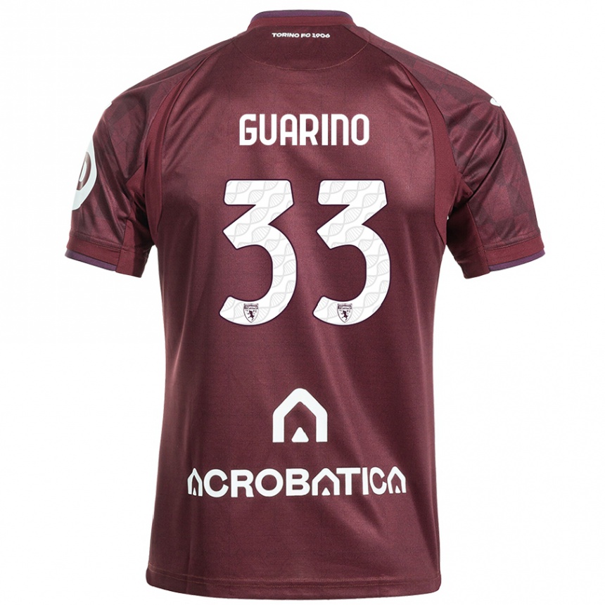 Men Football Rita Guarino #33 Maroon White Home Jersey 2024/25 T-Shirt Za