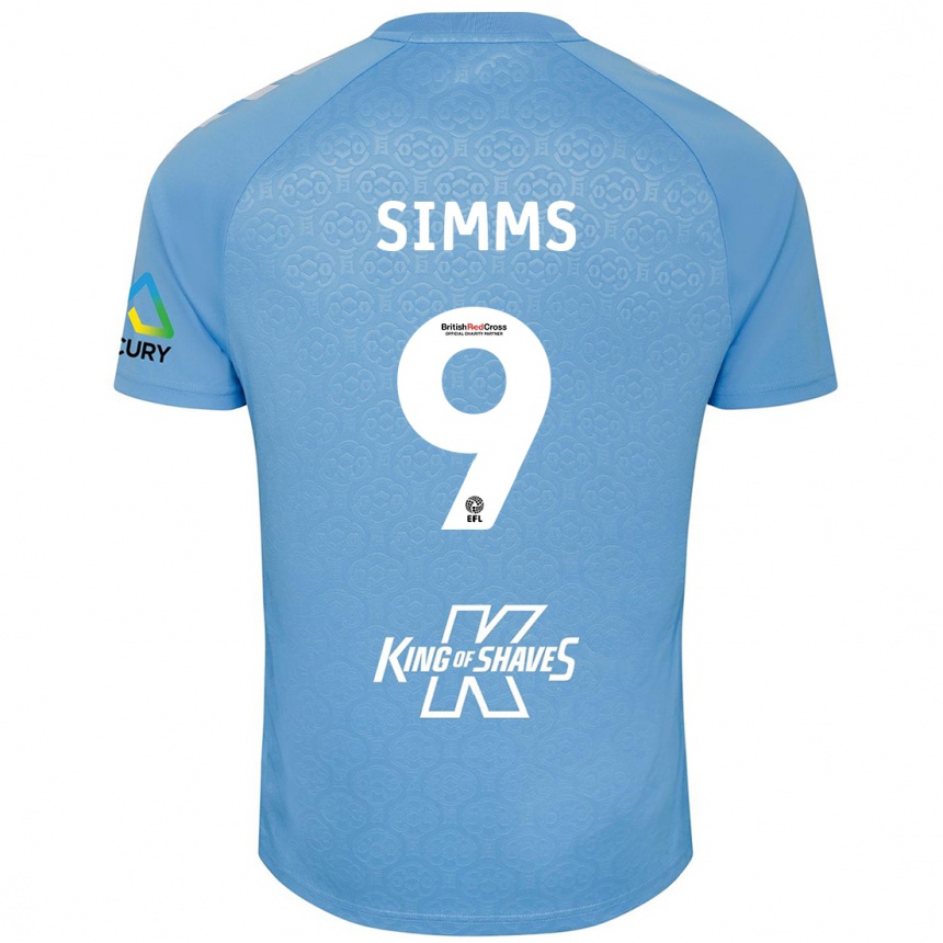 Men Football Ellis Simms #9 Blue White Home Jersey 2024/25 T-Shirt Za