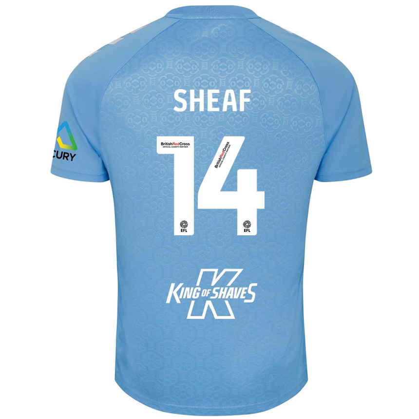 Men Football Ben Sheaf #14 Blue White Home Jersey 2024/25 T-Shirt Za