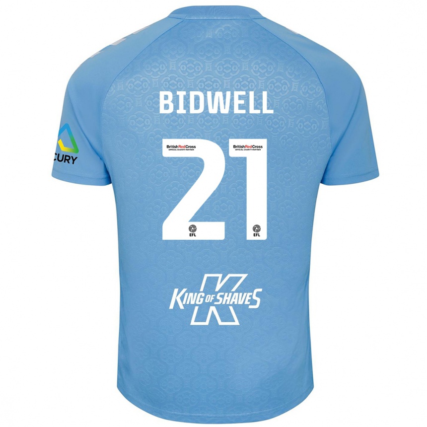 Men Football Jake Bidwell #21 Blue White Home Jersey 2024/25 T-Shirt Za