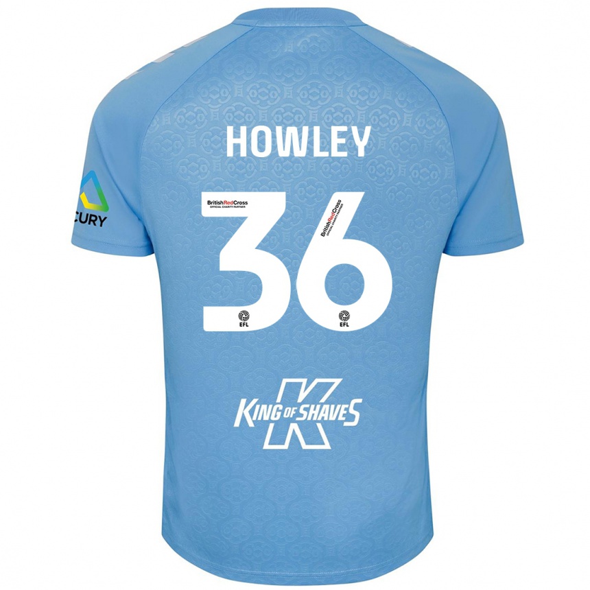 Men Football Ryan Howley #36 Blue White Home Jersey 2024/25 T-Shirt Za