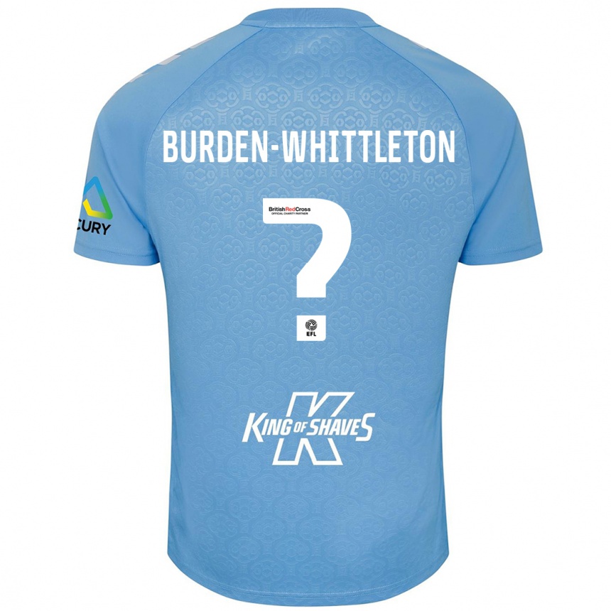 Men Football Charlie Burden-Whittleton #0 Blue White Home Jersey 2024/25 T-Shirt Za