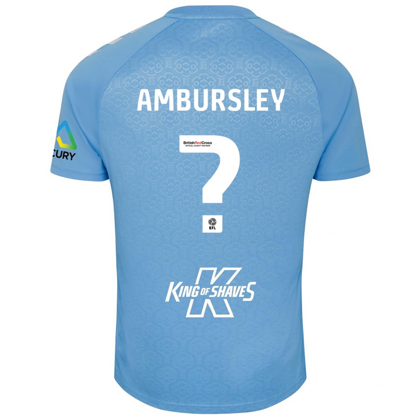 Men Football Conrad Ambursley #0 Blue White Home Jersey 2024/25 T-Shirt Za