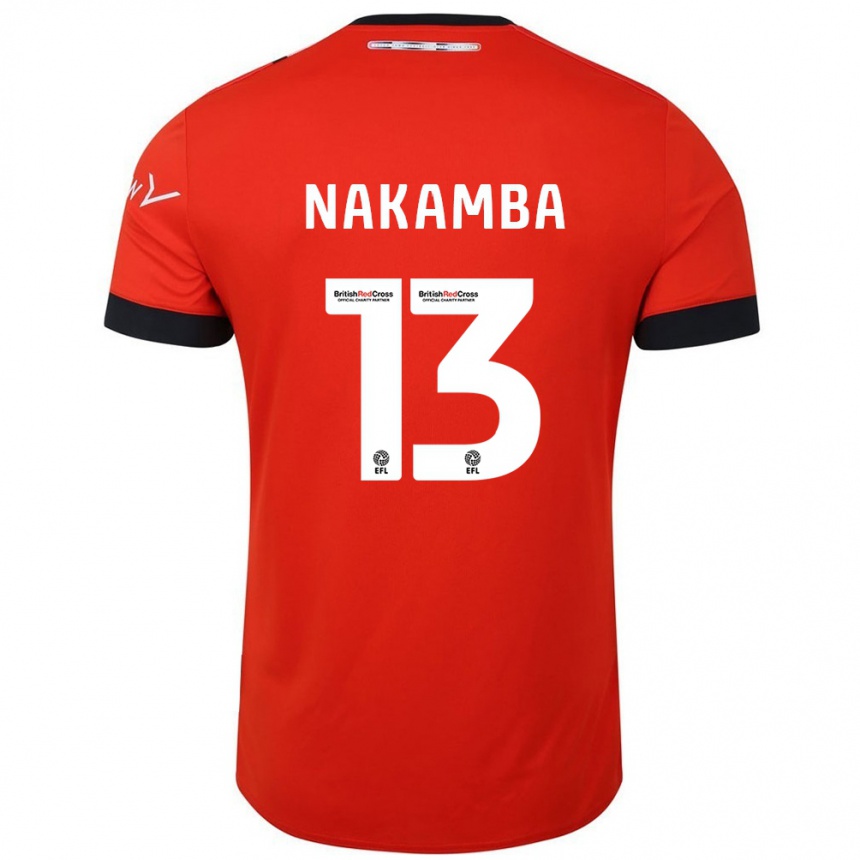 Men Football Marvelous Nakamba #13 Orange Black Home Jersey 2024/25 T-Shirt Za