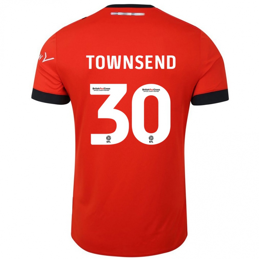 Men Football Andros Townsend #30 Orange Black Home Jersey 2024/25 T-Shirt Za