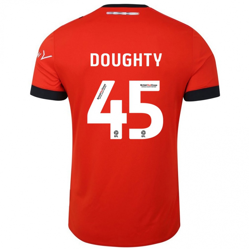 Men Football Alfie Doughty #45 Orange Black Home Jersey 2024/25 T-Shirt Za