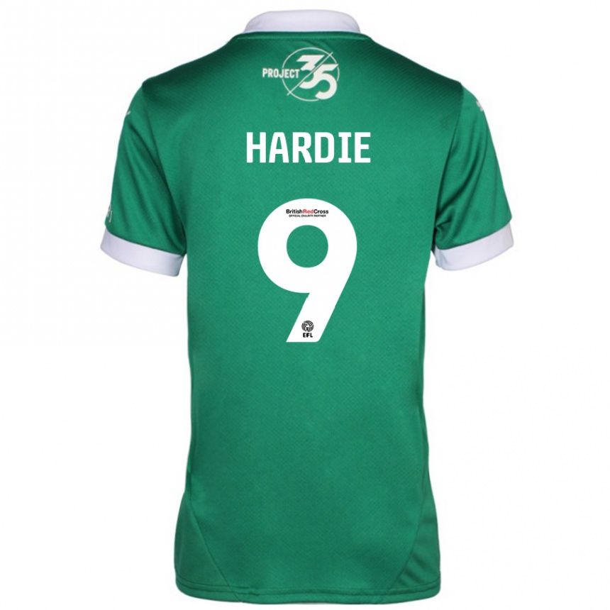 Men Football Ryan Hardie #9 Green White Home Jersey 2024/25 T-Shirt Za