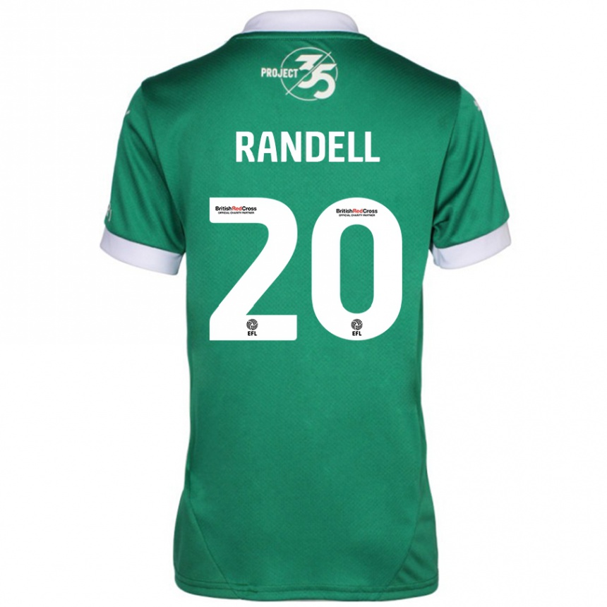 Men Football Adam Randell #20 Green White Home Jersey 2024/25 T-Shirt Za