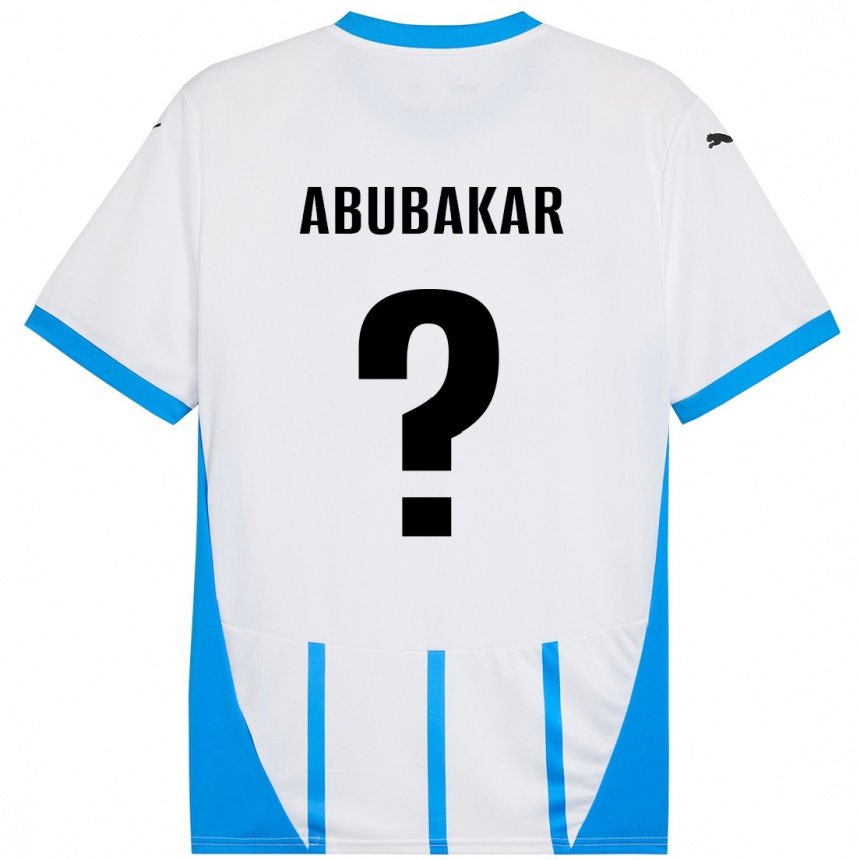 Men Football Salim Abubakar #0 White Blue Away Jersey 2024/25 T-Shirt Za