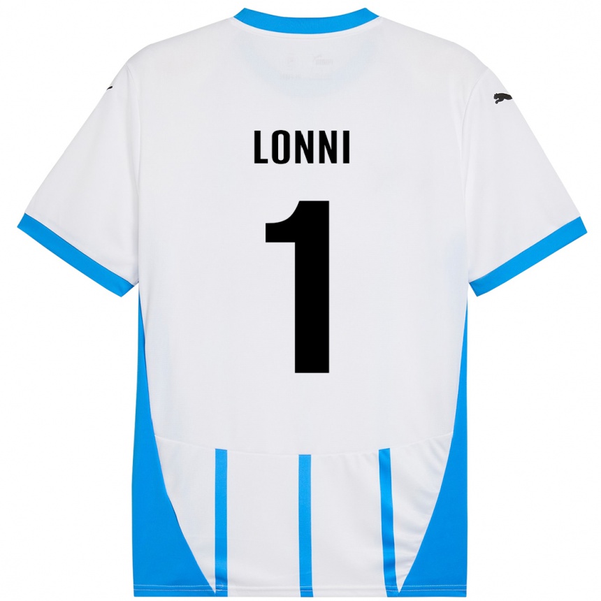 Men Football Lia Lonni #1 White Blue Away Jersey 2024/25 T-Shirt Za