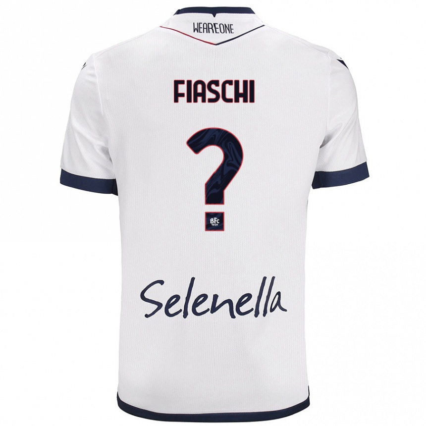 Men Football Marco Fiaschi #0 White Royal Blue Away Jersey 2024/25 T-Shirt Za