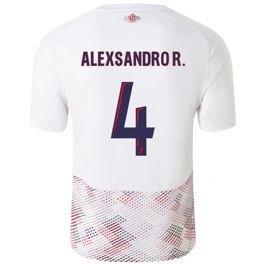 Men Football Alexsandro Ribeiro #4 White Royal Blue Away Jersey 2024/25 T-Shirt Za