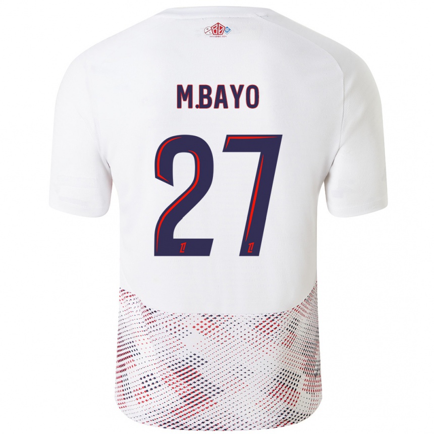 Men Football Mohamed Bayo #27 White Royal Blue Away Jersey 2024/25 T-Shirt Za