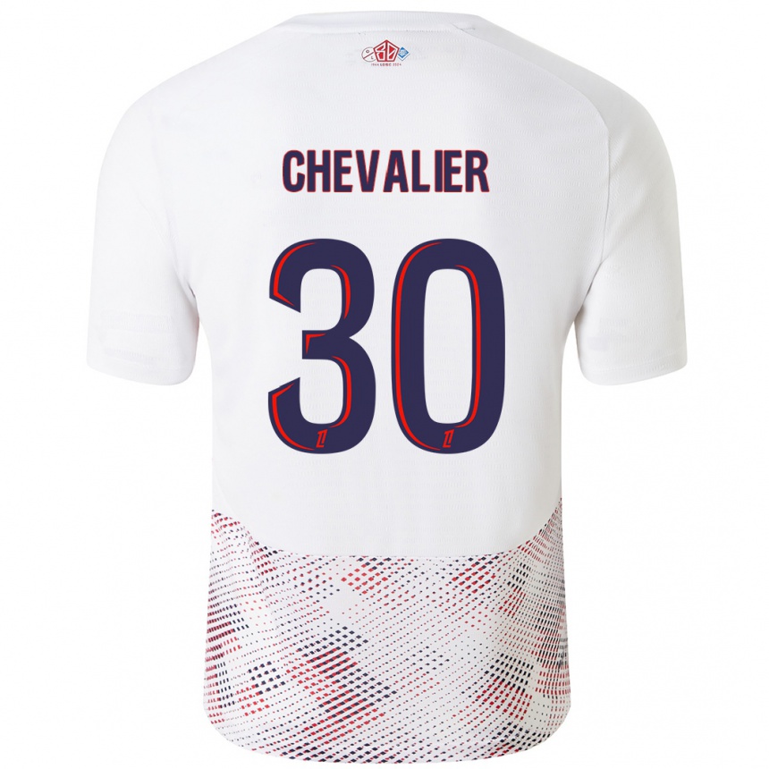 Men Football Lucas Chevalier #30 White Royal Blue Away Jersey 2024/25 T-Shirt Za