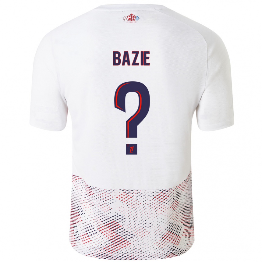 Men Football Joffrey Bazie #0 White Royal Blue Away Jersey 2024/25 T-Shirt Za