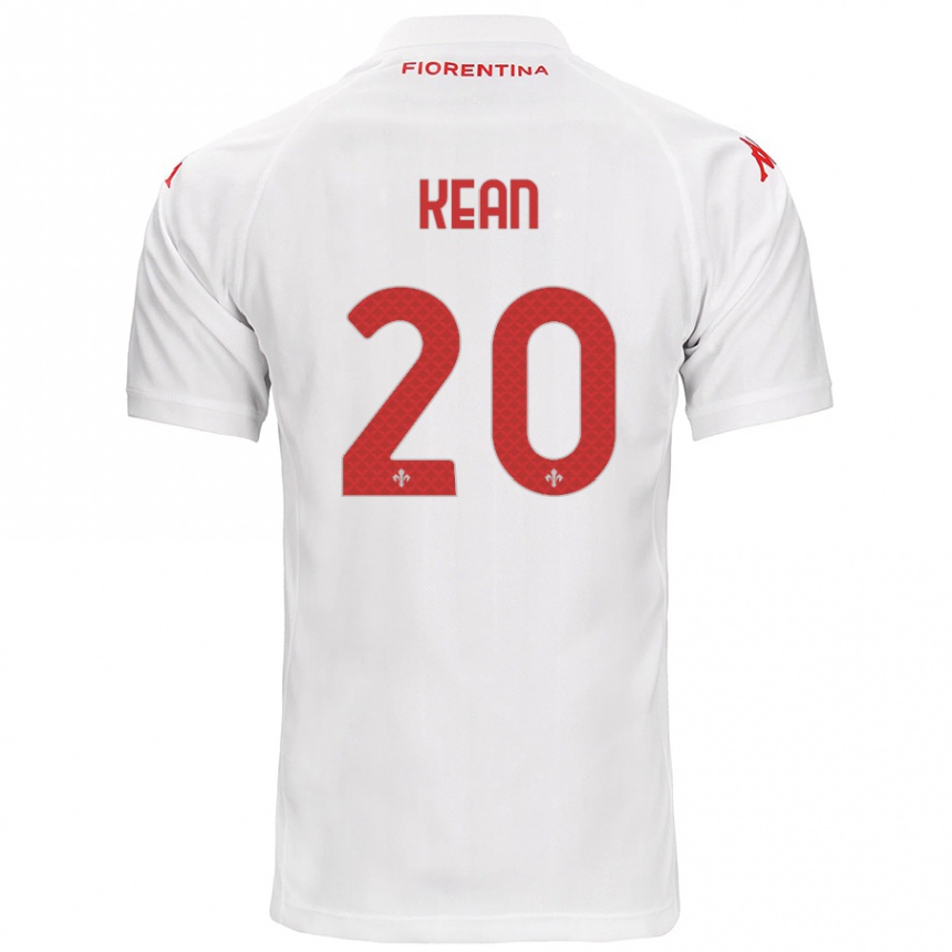 Men Football Moise Kean #20 White Away Jersey 2024/25 T-Shirt Za