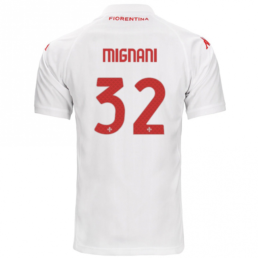 Men Football Carlo Mignani #32 White Away Jersey 2024/25 T-Shirt Za