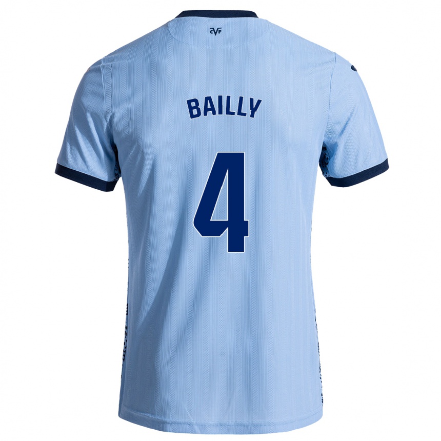 Men Football Eric Bailly #4 Sky Blue Away Jersey 2024/25 T-Shirt Za