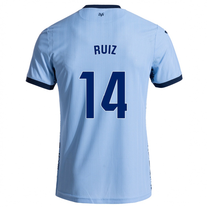 Men Football Adri Ruiz #14 Sky Blue Away Jersey 2024/25 T-Shirt Za