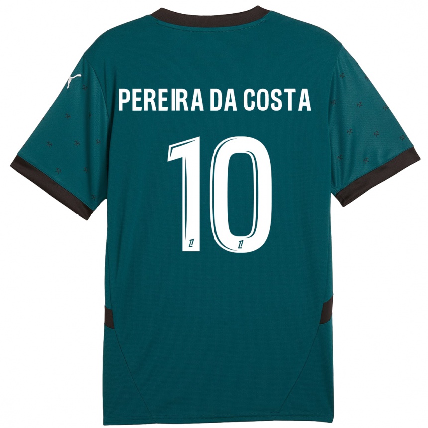 Men Football David Pereira Da Costa #10 Dark Green Away Jersey 2024/25 T-Shirt Za