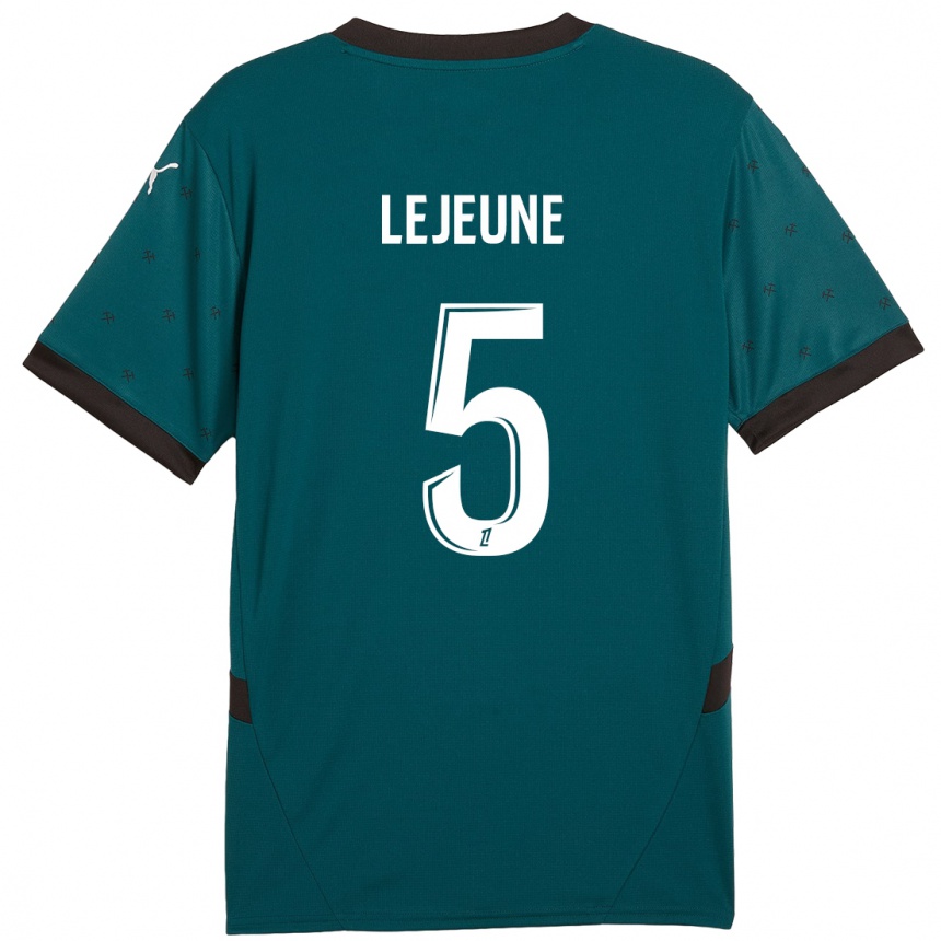 Men Football Romane Lejeune #5 Dark Green Away Jersey 2024/25 T-Shirt Za