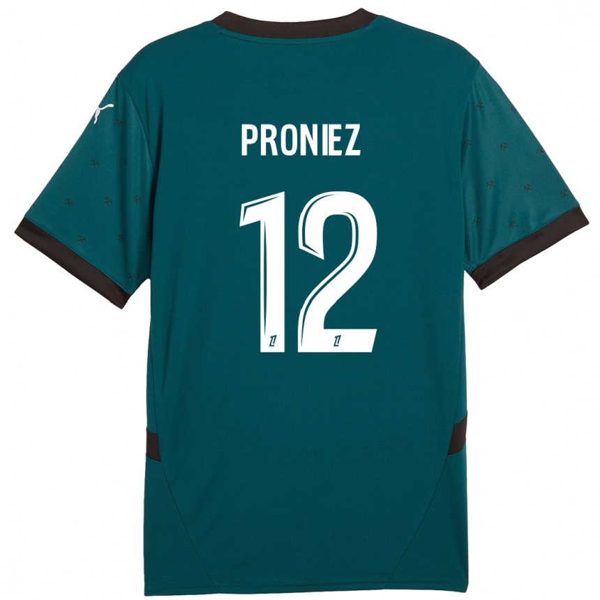 Men Football Fany Proniez #12 Dark Green Away Jersey 2024/25 T-Shirt Za