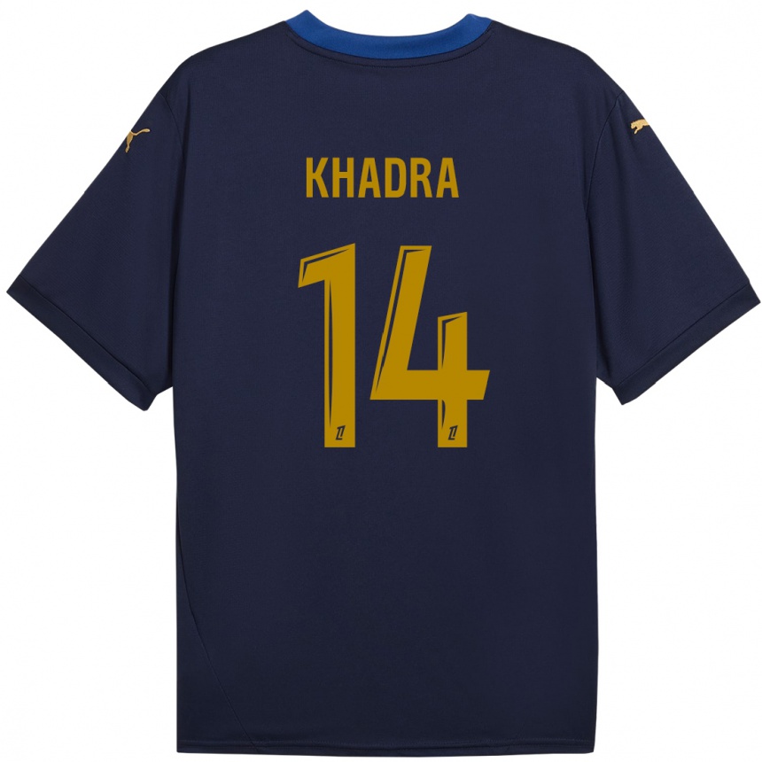 Men Football Reda Khadra #14 Navy Gold Away Jersey 2024/25 T-Shirt Za