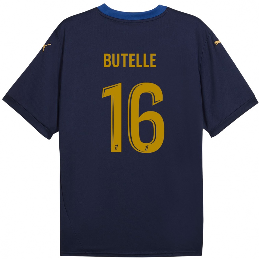 Men Football Ludovic Butelle #16 Navy Gold Away Jersey 2024/25 T-Shirt Za