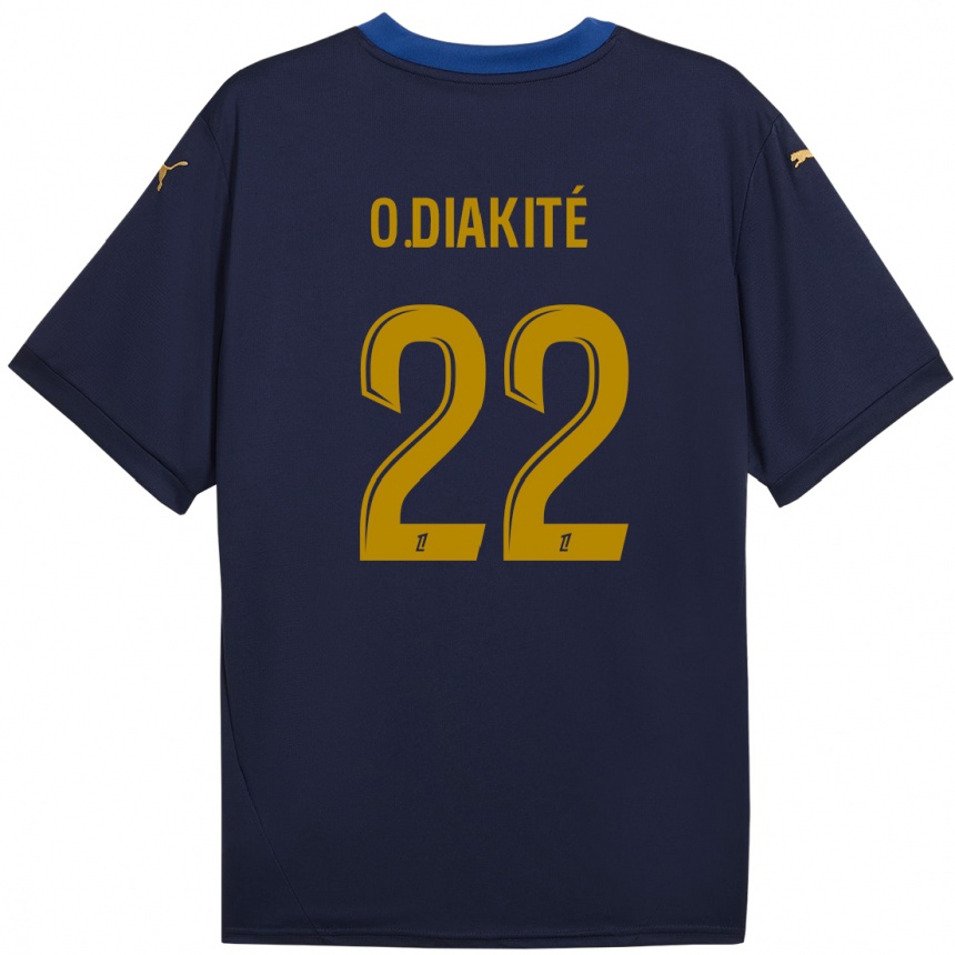 Men Football Oumar Diakité #22 Navy Gold Away Jersey 2024/25 T-Shirt Za