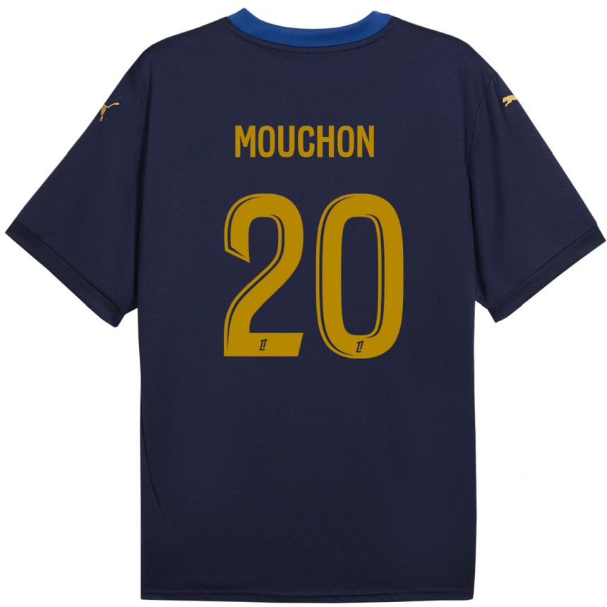 Men Football Noemie Mouchon #20 Navy Gold Away Jersey 2024/25 T-Shirt Za