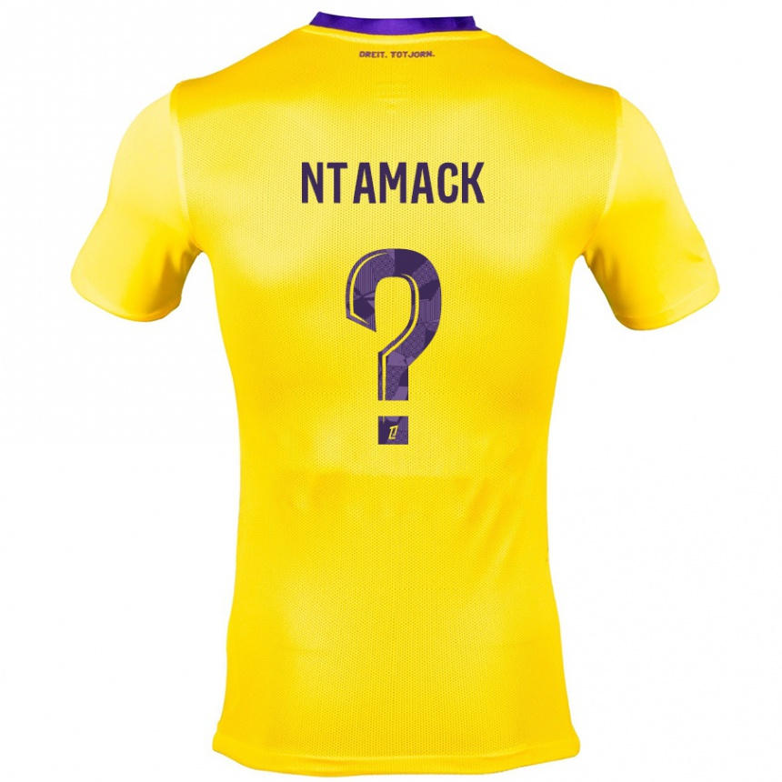 Men Football Alexis Ntamack #0 Yellow Purple Away Jersey 2024/25 T-Shirt Za