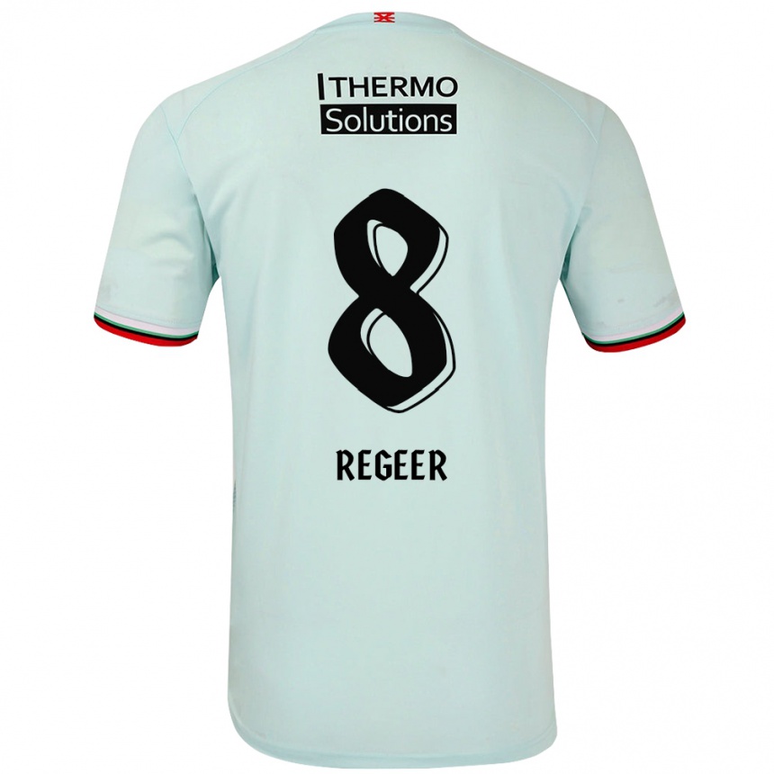 Men Football Youri Regeer #8 Light Green Away Jersey 2024/25 T-Shirt Za