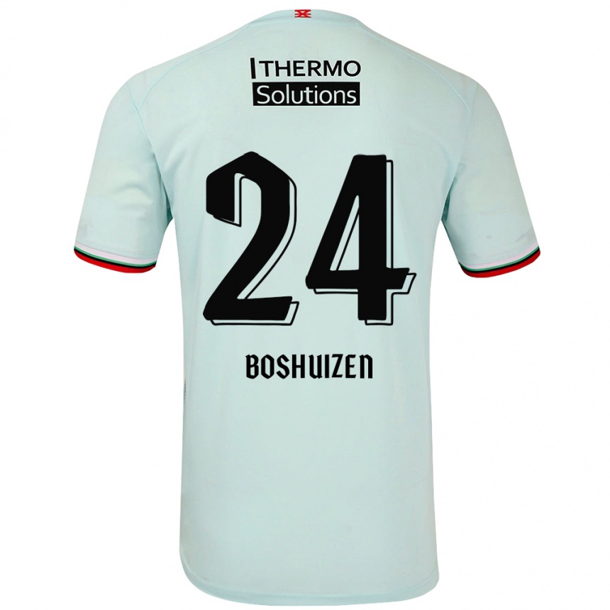 Men Football Annouk Boshuizen #24 Light Green Away Jersey 2024/25 T-Shirt Za